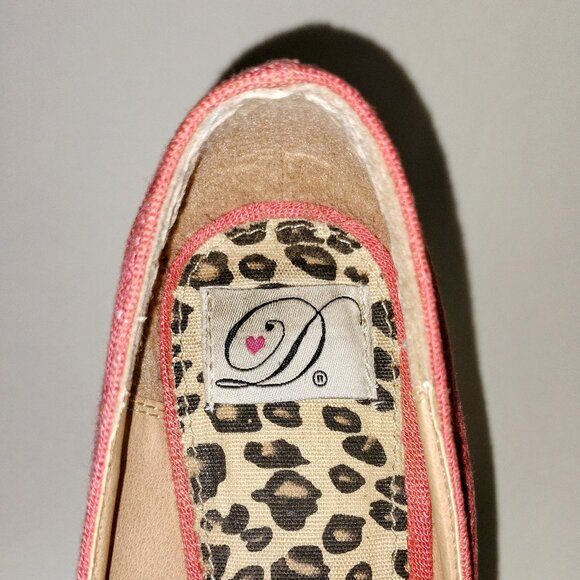 Coral Linen Espadrille Wedges - Picture 7 of 8